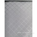 Polyester white check and stripe emboss fabric